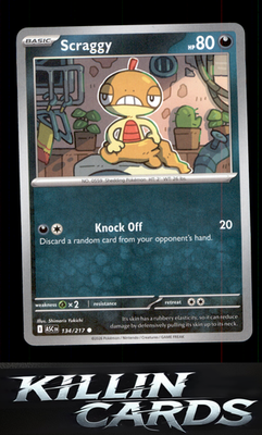 Scraggy 134/217 Pokemon Common ME: Ascended Heroes Card NM