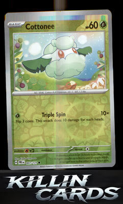 Reverse Holofoil Cottonee 007/131 Pokemon Common SV: Prismatic Evolutions Card N