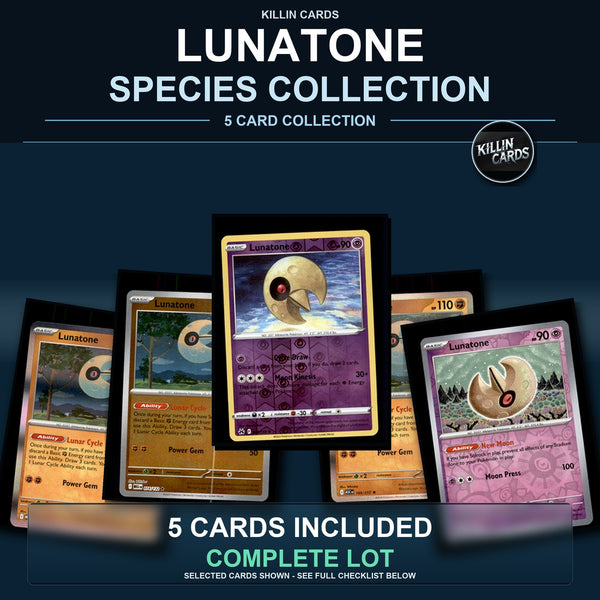 Pokemon TCG Lunatone Species Collection 5 Different Cards