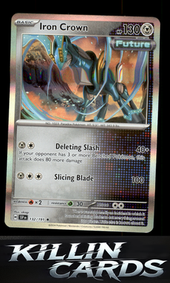 Iron Crown 132/191 Pokemon Rare SV08: Surging Sparks Card NM