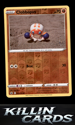 Reverse Holofoil Clobbopus 091/198 Pokemon Common SWSH06: Chilling Reign Card NM