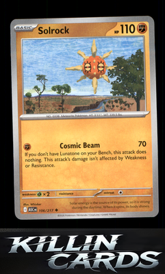Solrock 106/217 Pokemon Uncommon ME: Ascended Heroes Card NM