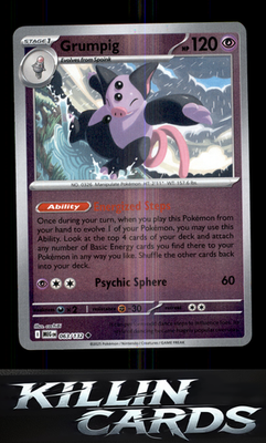Reverse Holofoil Grumpig 063/132 Pokemon Uncommon ME01: Mega Evolution Card NM