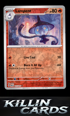 Reverse Holofoil Lampent 037/167 Pokemon Common SV06: Twilight Masquerade Card N