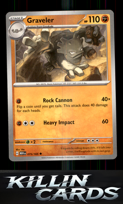 Graveler 075/165 Pokemon Uncommon SV: Scarlet & Violet 151 Card NM