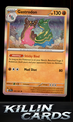 Gastrodon 107/191 Pokemon Rare SV08: Surging Sparks Card NM