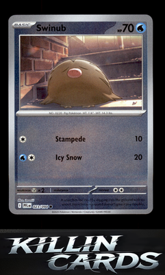 Reverse Holofoil Swinub 023/094 Pokemon Common ME02: Phantasmal Flames Card NM