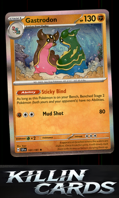 Gastrodon 107/191 Pokemon Rare SV08: Surging Sparks Card NM