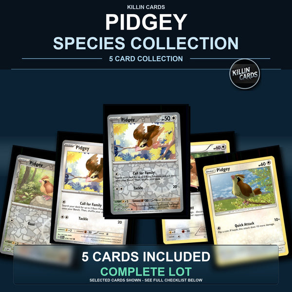 Pokemon TCG Pidgey Species Collection 5 Different Cards