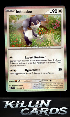 Indeedee 153/198 Pokemon Rare SV01: Scarlet & Violet Base Set Card NM