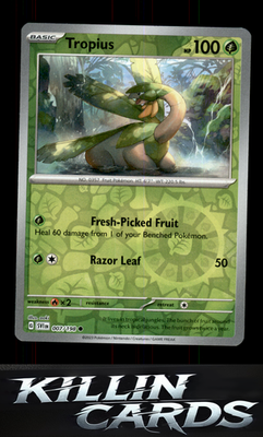 Reverse Holofoil Tropius 007/198 Pokemon Common SV01: Scarlet & Violet Base Set