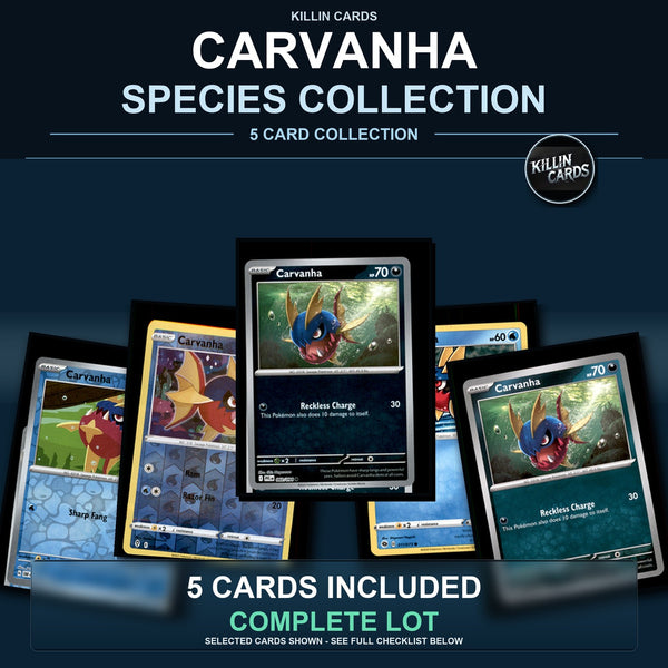 Pokemon TCG Carvanha Species Collection 5 Different Cards