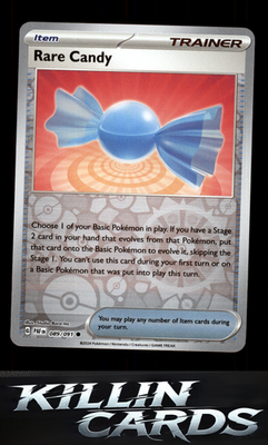 Reverse Holofoil Rare Candy 089/091 Pokemon Common SV: Paldean Fates Card NM