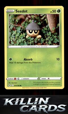 Seedot 011/196 Pokemon Common SWSH11: Lost Origin Card NM