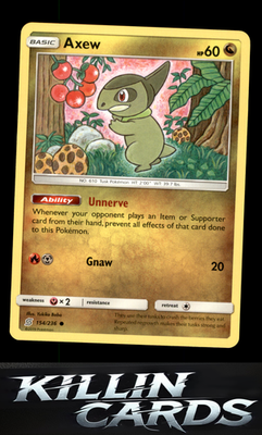Axew 154/236 Pokemon Common SM - Unified Minds Card NM