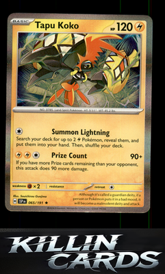 Tapu Koko 065/191 Pokemon Rare SV08: Surging Sparks Card NM