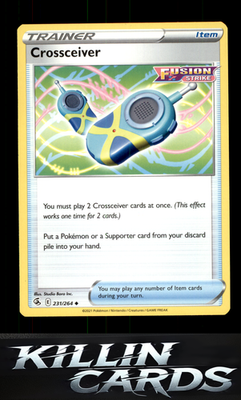 Crossceiver 231/264 Pokemon Uncommon SWSH08: Fusion Strike Card NM