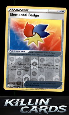 Reverse Holofoil Elemental Badge 147/203 Pokemon Uncommon SWSH07: Evolving Skies
