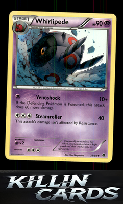 Whirlipede 39/98 Pokemon Uncommon Emerging Powers Card LP