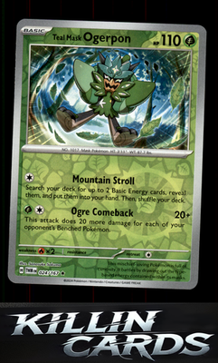 Reverse Holofoil Teal Mask Ogerpon 024/167 Pokemon Rare SV06: Twilight Masquerad