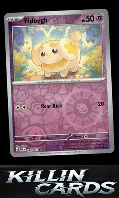 Reverse Holofoil Fidough 038/091 Pokemon Common SV: Paldean Fates Card NM