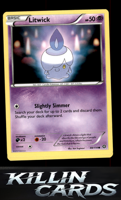 Litwick 48/114 Pokemon Common XY - Steam Siege Card NM