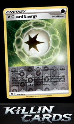 Reverse Holofoil V Guard Energy 169/195 Pokemon Uncommon SWSH12: Silver Tempest