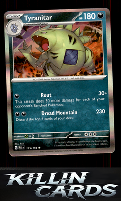 Tyranitar - 135/193 135/193 Pokemon Rare SV02: Paldea Evolved Card NM