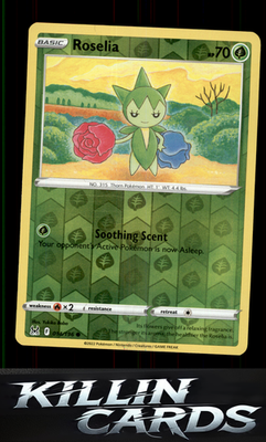 Reverse Holofoil Roselia 014/196 Pokemon Common SWSH11: Lost Origin Card NM