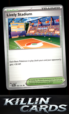 Lively Stadium 180/191 Pokemon Uncommon SV08: Surging Sparks Card NM