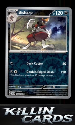Reverse Holofoil Bisharp 133/198 Pokemon Common SV01: Scarlet & Violet Base Set