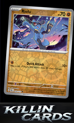 Reverse Holofoil Riolu 050/131 Pokemon Common SV: Prismatic Evolutions Card NM