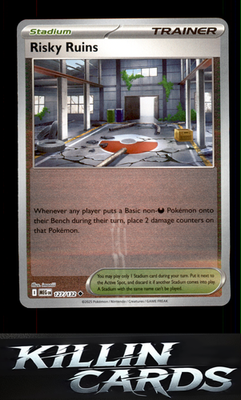 Reverse Holofoil Risky Ruins 127/132 Pokemon Uncommon ME01: Mega Evolution Card