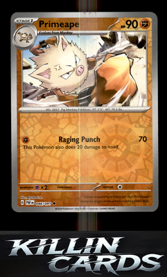 Reverse Holofoil Primeape - 046/091 046/091 Pokemon Uncommon SV: Paldean Fates C