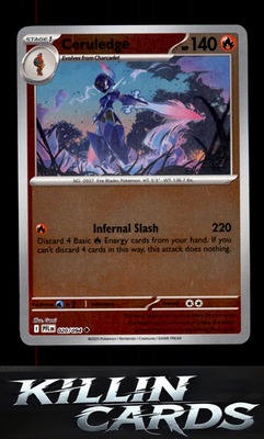 Reverse Holofoil Ceruledge 020/094 Pokemon Uncommon ME02: Phantasmal Flames Card