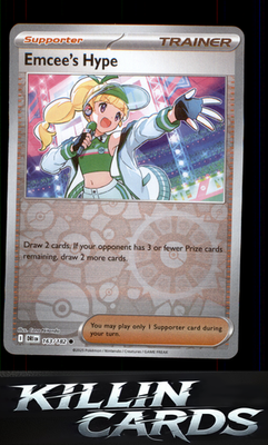 Reverse Holofoil Emcee's Hype - 163/182 163/182 Pokemon Common SV10: Destined Ri