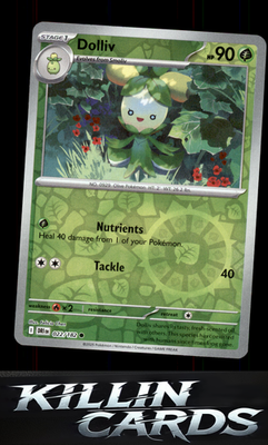 Reverse Holofoil Dolliv 022/182 Pokemon Common SV10: Destined Rivals Card NM