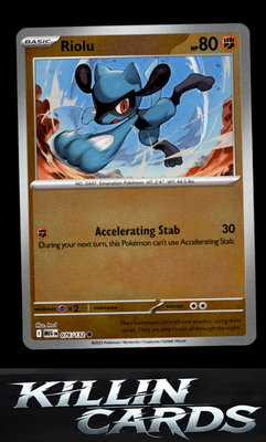 Reverse Holofoil Riolu 076/132 Pokemon Common ME01: Mega Evolution Card NM