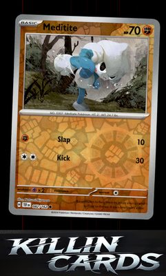 Reverse Holofoil Meditite 082/162 Pokemon Common SV05: Temporal Forces Card NM