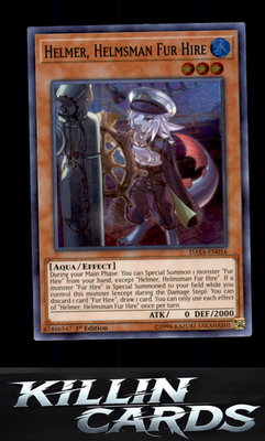 1st Edition Helmer, Helmsman Fur Hire DASA-EN016 YuGiOh Super Rare Dark Saviors