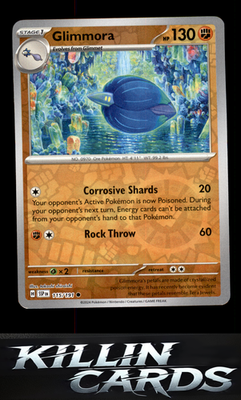 Reverse Holofoil Glimmora 115/191 Pokemon Common SV08: Surging Sparks Card NM