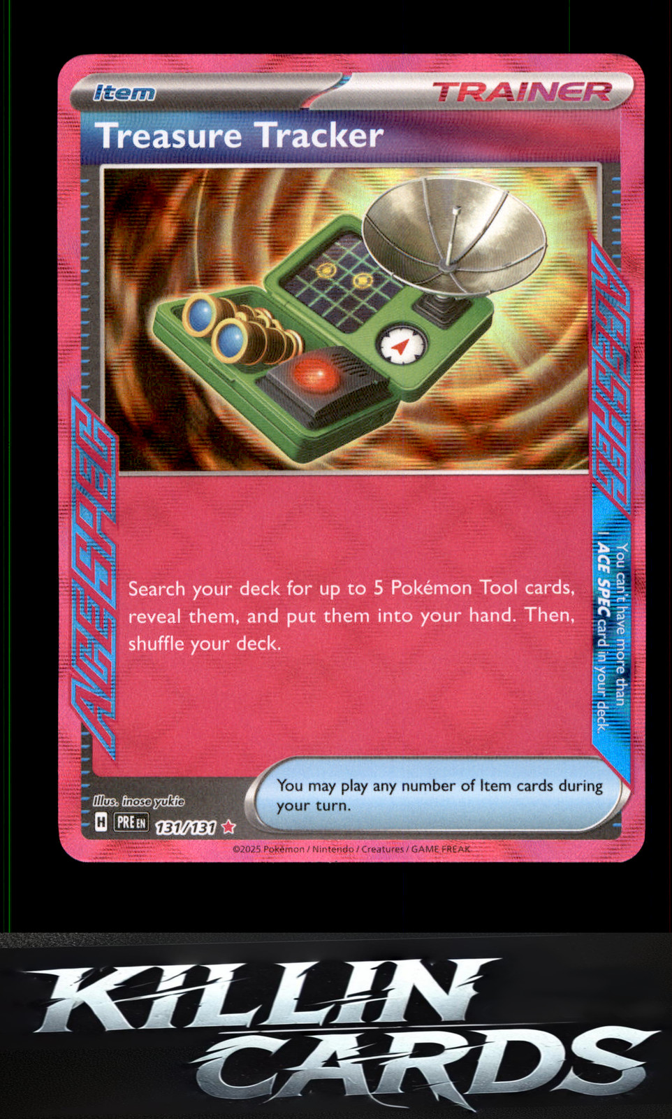 Treasure Tracker 131/131 Pokemon ACE SPEC Rare SV: Prismatic Evolutions Card NM