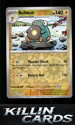 Reverse Holofoil Bellibolt 074/167 Pokemon Uncommon SV06: Twilight Masquerade Ca