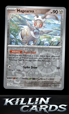 Reverse Holofoil Magearna 107/159 Pokemon Rare SV09: Journey Together Card NM