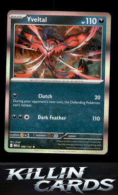Yveltal 088/132 Pokemon Rare ME01: Mega Evolution Card NM