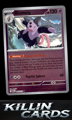 Reverse Holofoil Grumpig 063/132 Pokemon Uncommon ME01: Mega Evolution Card NM