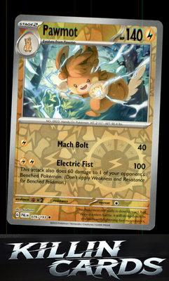 Reverse Holofoil Pawmot 076/193 Pokemon Rare SV02: Paldea Evolved Card NM