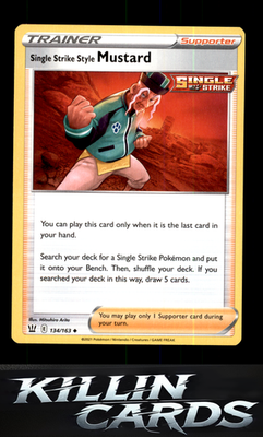 Single Strike Style Mustard 134/163 Pokemon Uncommon SWSH05: Battle Styles Card