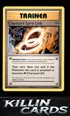 Charizard Spirit Link 75/108 Pokemon Uncommon XY - Evolutions Card NM