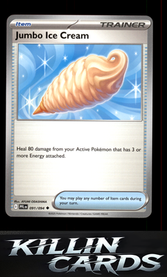 Jumbo Ice Cream 091/094 Pokemon Uncommon ME02: Phantasmal Flames Card NM